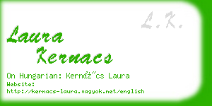laura kernacs business card